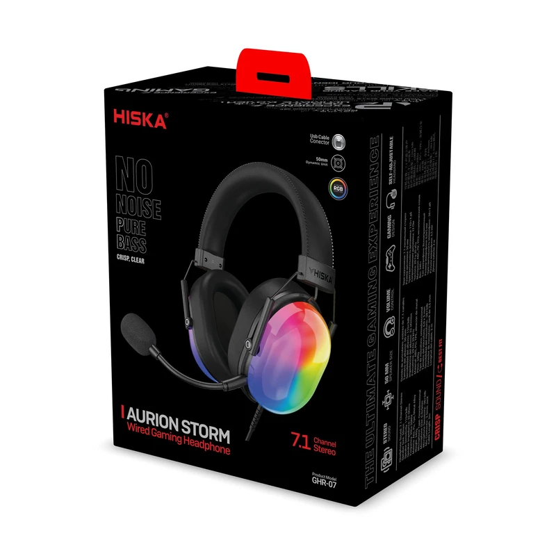 هدست سیم دار گیمینگ هیسکا مدل HISKA GHR-07 مشکی | درنا پی سی هدست سیم دار گیمینگ هیسکا مدل HISKA GHR-07 مشکی - تصویر 3